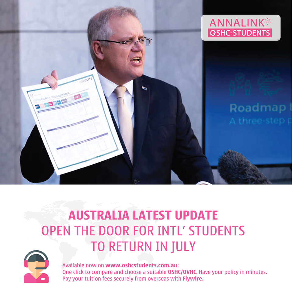 Australia latest update: open the door for international students to return in July