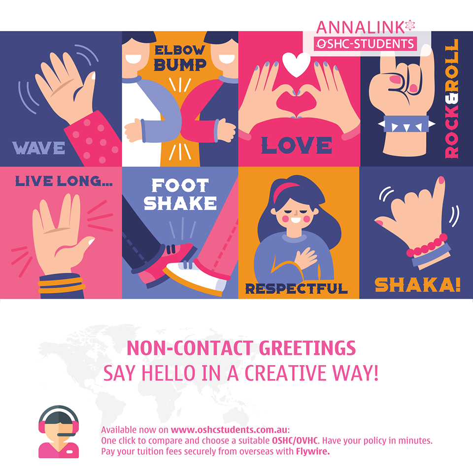 Non-contact greetings – say hello in a creative way! 