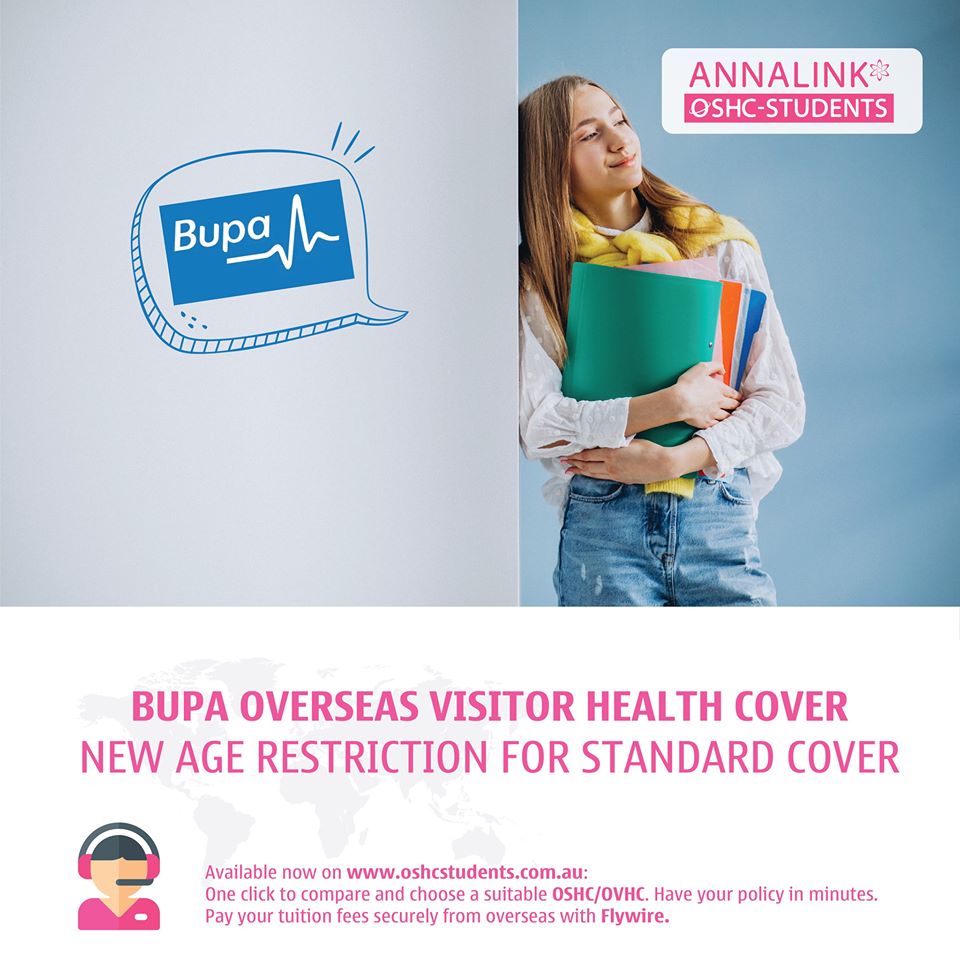 New age restriction for Bupa standard visitor cover